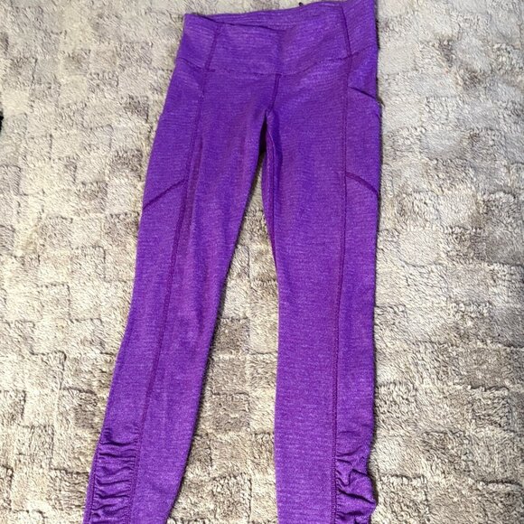 RARE Lululemon Speed Tight IV Rulu Herringbone Violet Full Length Leggings 4 - Picture 2 of 9